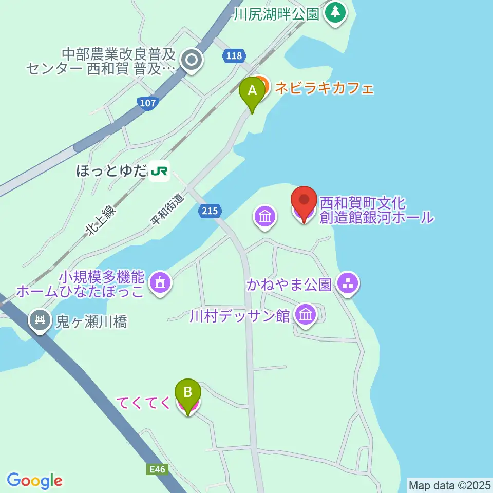 西和賀町文化創造館 銀河ホール周辺のホテル一覧地図