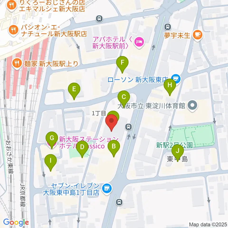 大阪市立青少年センター KOKOPLAZA周辺のホテル一覧地図