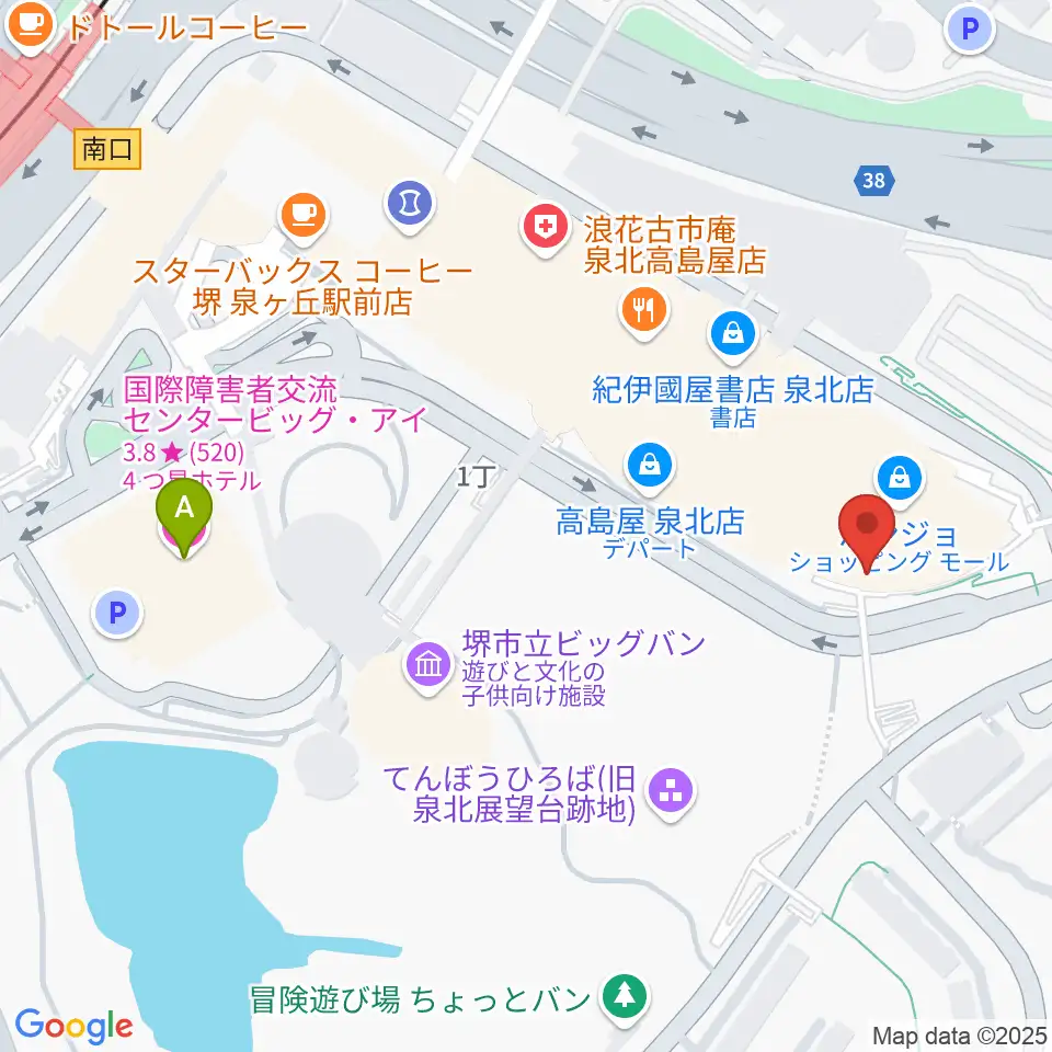 ワタナベ楽器店パンジョミュージックセンター周辺のホテル一覧地図