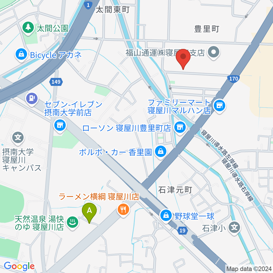 RISOおんがくいん周辺のホテル一覧地図