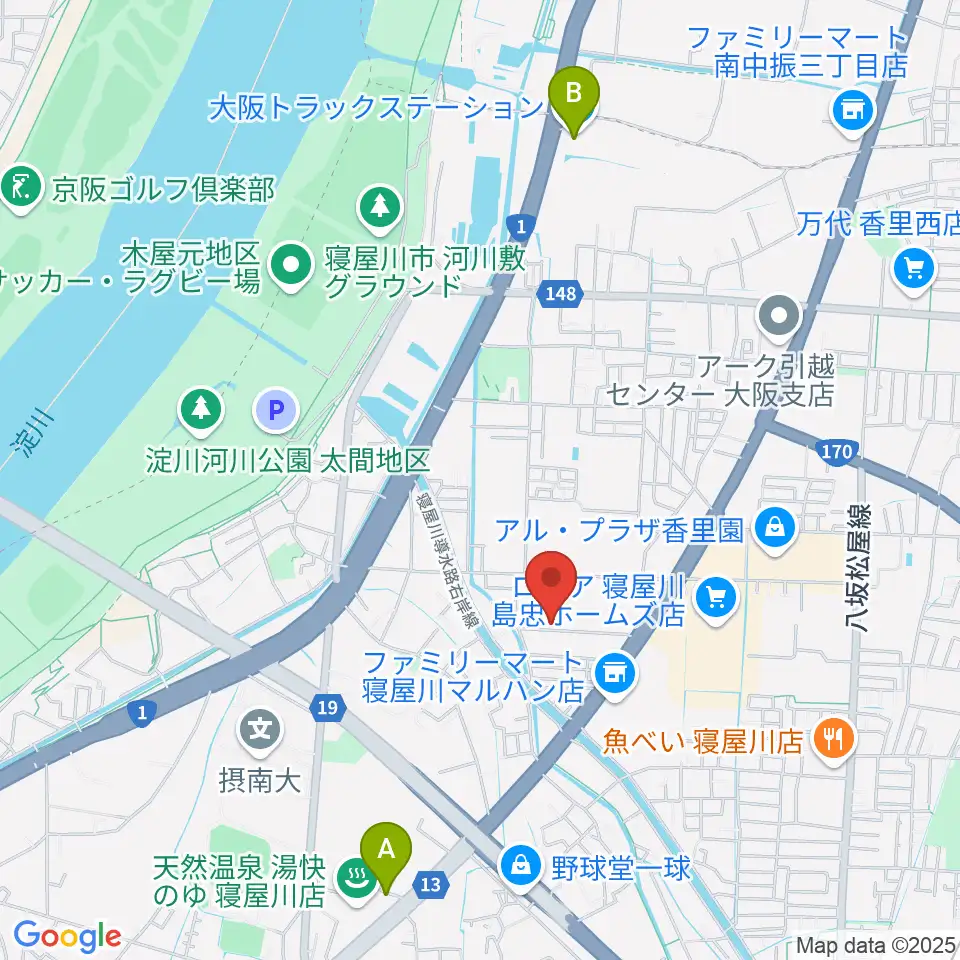 RISOおんがくいん周辺のホテル一覧地図