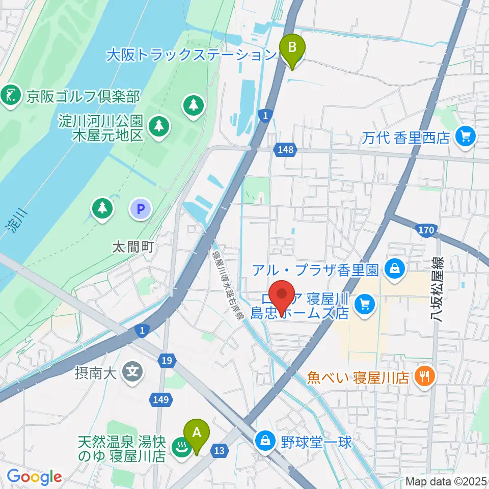 RISOおんがくいん周辺のホテル一覧地図