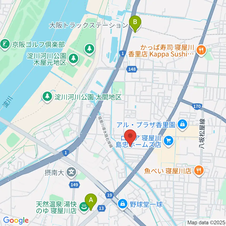 RISOおんがくいん周辺のホテル一覧地図