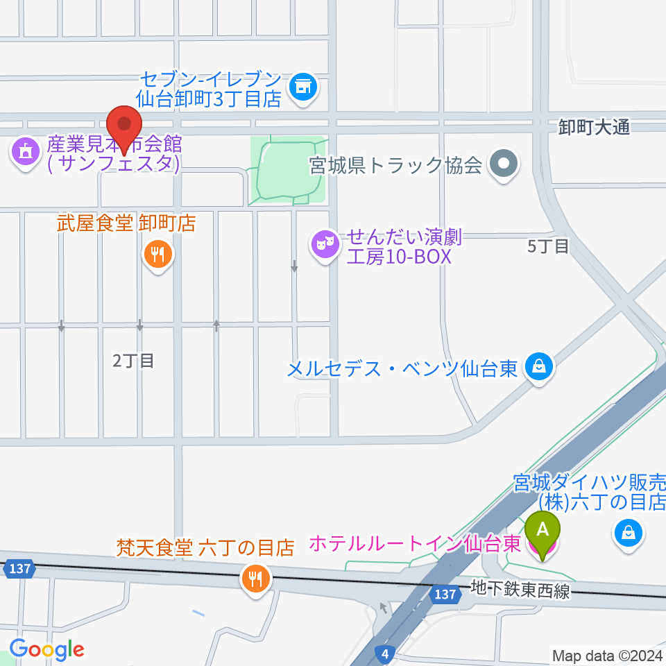 能-BOX周辺のホテル一覧地図