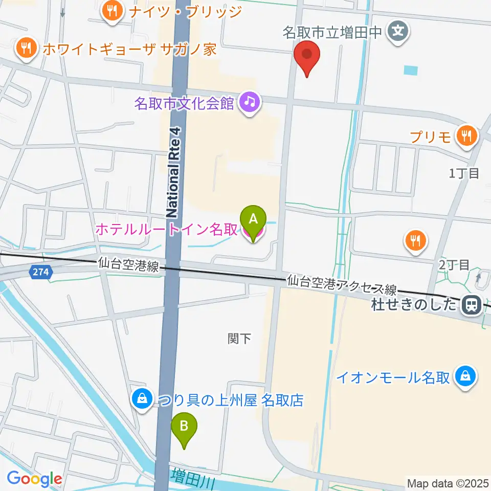 なとらじ801周辺のホテル一覧地図