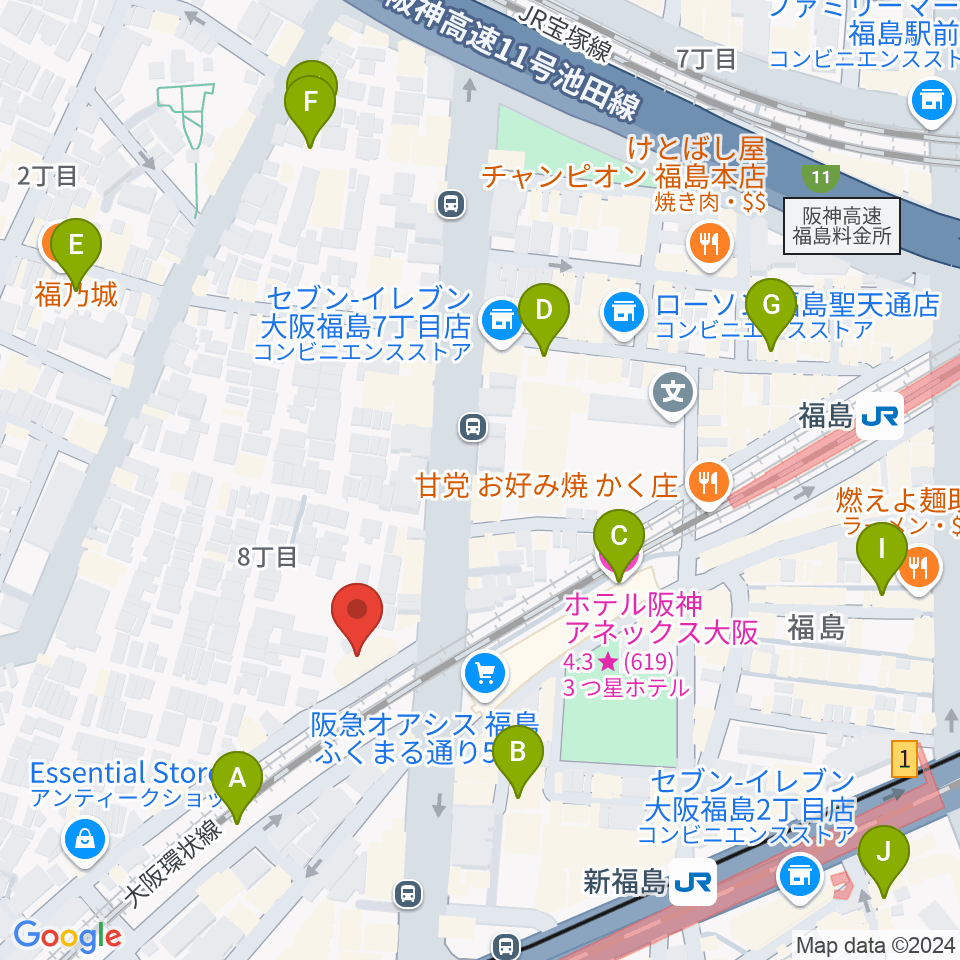 THIRD STONE福島店周辺のホテル一覧地図