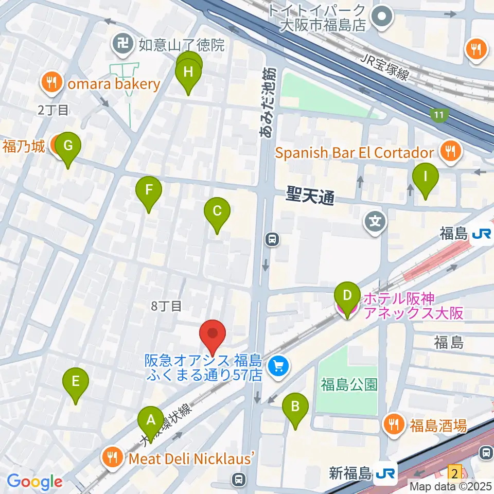 THIRD STONE福島店周辺のホテル一覧地図