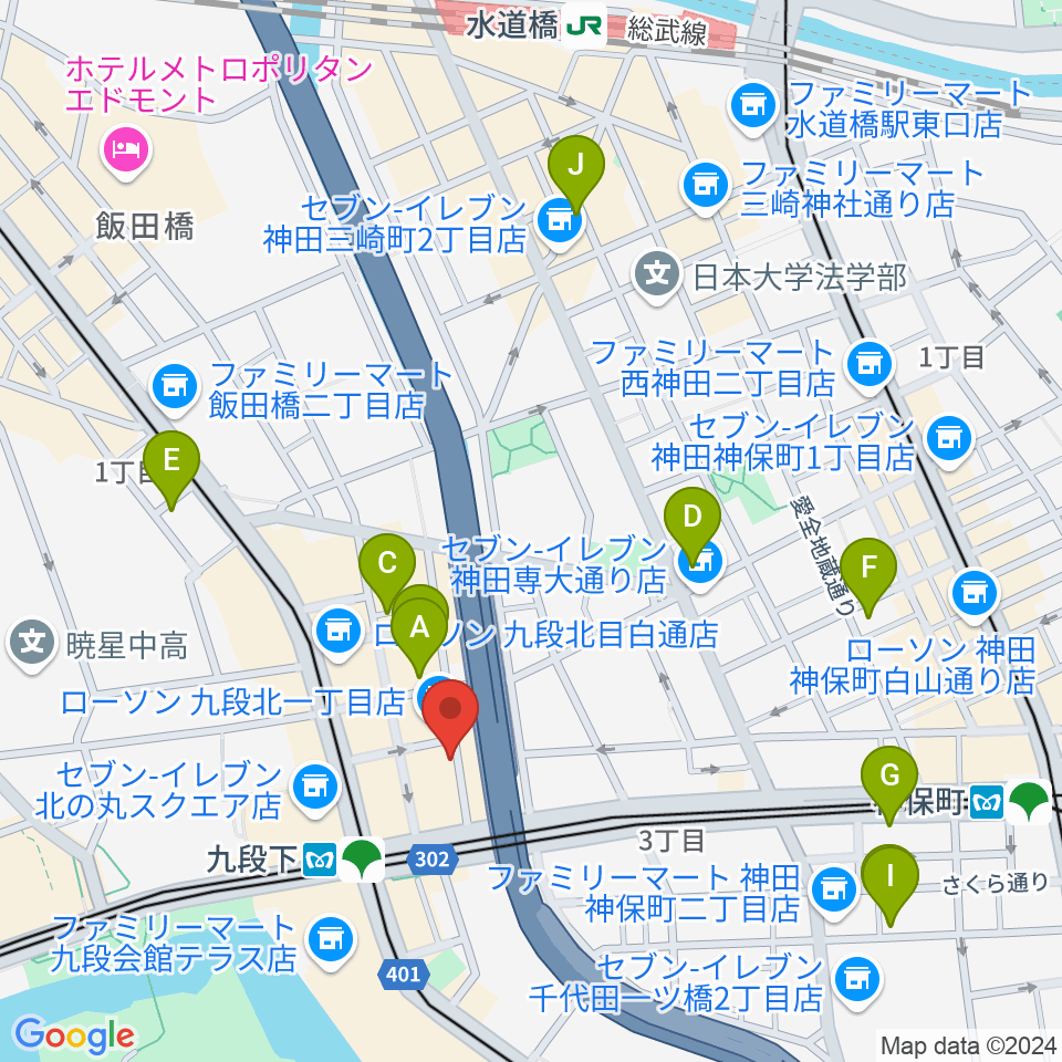 美ら音工房ヨーゼフ 東京店周辺のホテル一覧地図