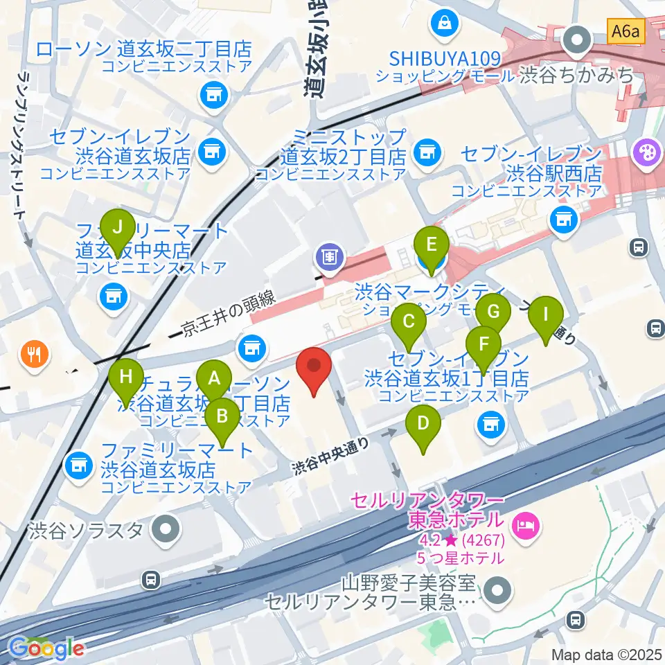 渋谷La.mama (ラママ)周辺のホテル一覧地図