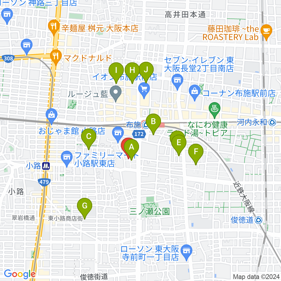 エジプトレコーズ周辺のホテル一覧地図