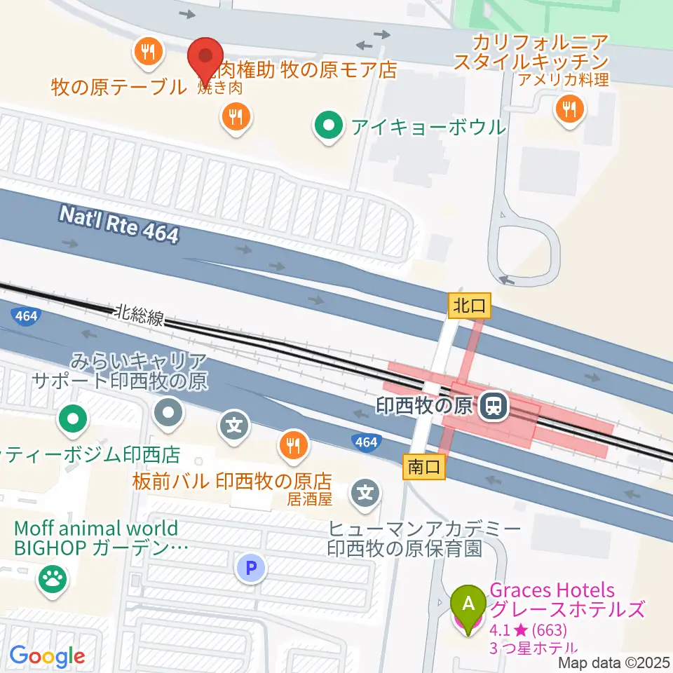 伊藤楽器 ユニスタイル牧の原モアセンター周辺のホテル一覧地図