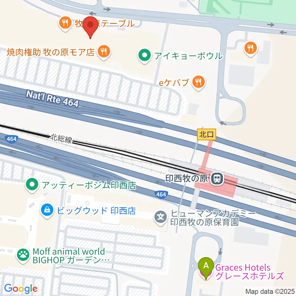 伊藤楽器 ユニスタイル牧の原モアセンター周辺のホテル一覧地図