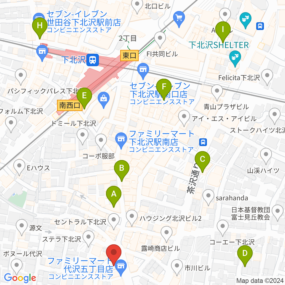 BM Studio周辺のホテル一覧地図