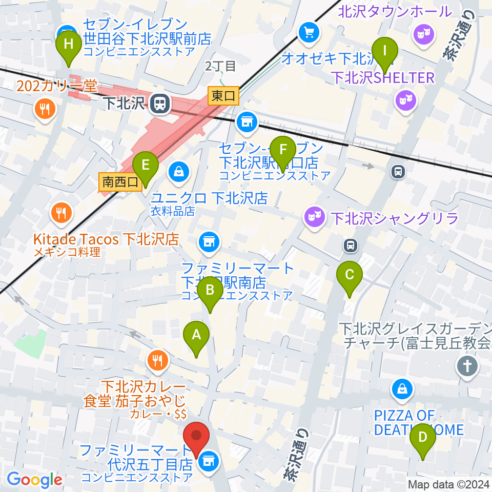 BM Studio周辺のホテル一覧地図