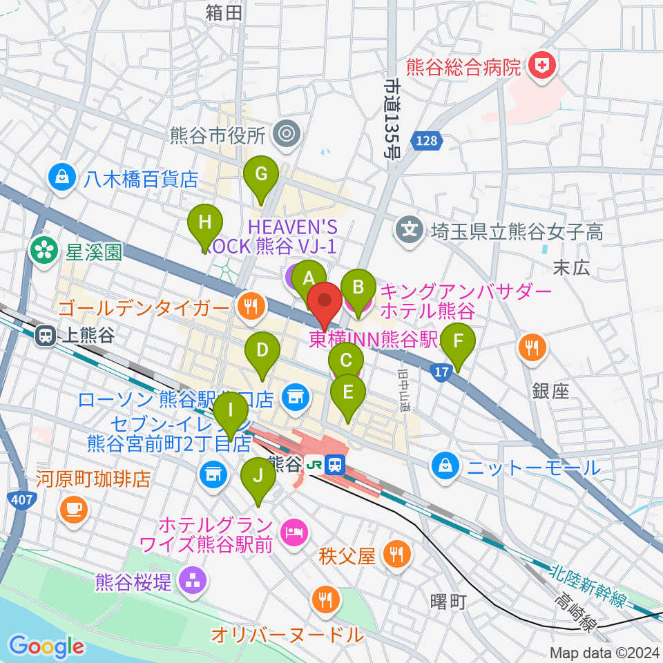 モルタルレコード周辺のホテル一覧地図