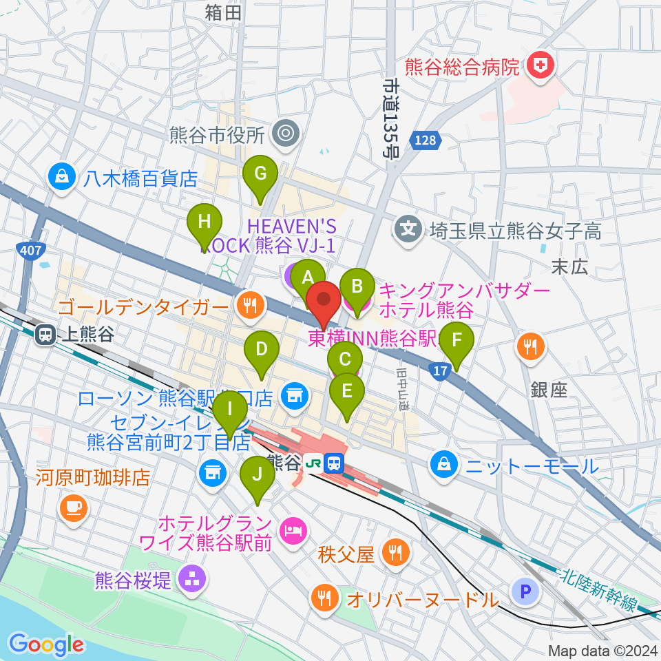 モルタルレコード周辺のホテル一覧地図