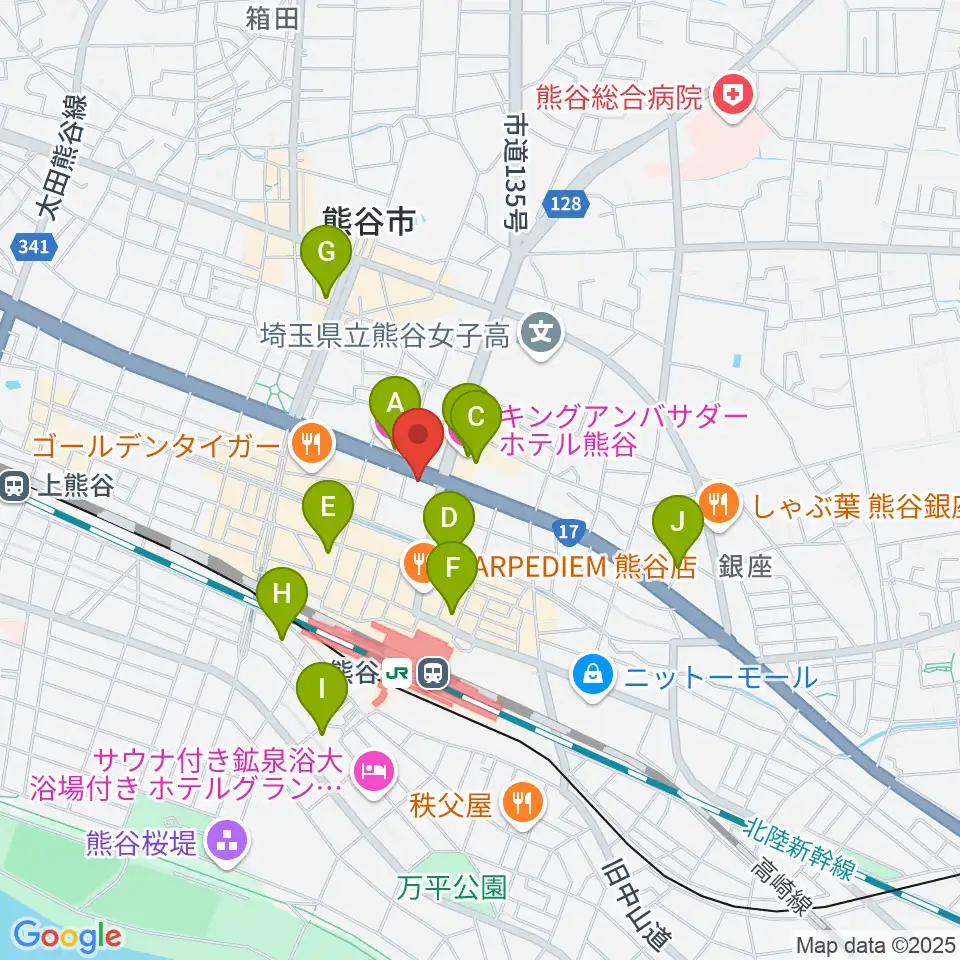 モルタルレコード周辺のホテル一覧地図