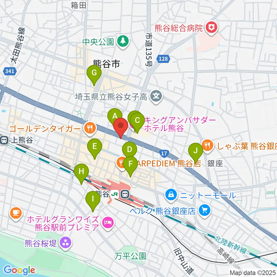 モルタルレコード周辺のホテル一覧地図