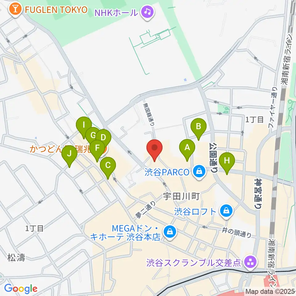 渋谷next records周辺のホテル一覧地図