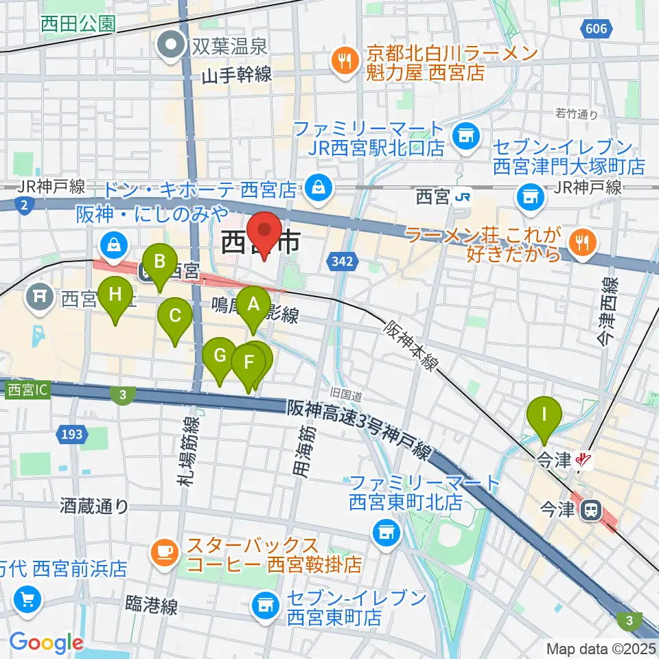 アミティ・ベイコムホール周辺のホテル一覧地図