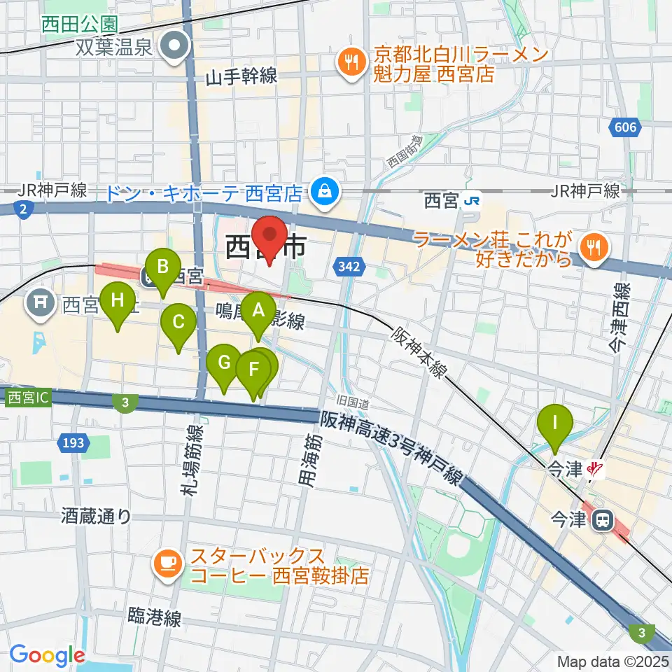 アミティ・ベイコムホール周辺のホテル一覧地図