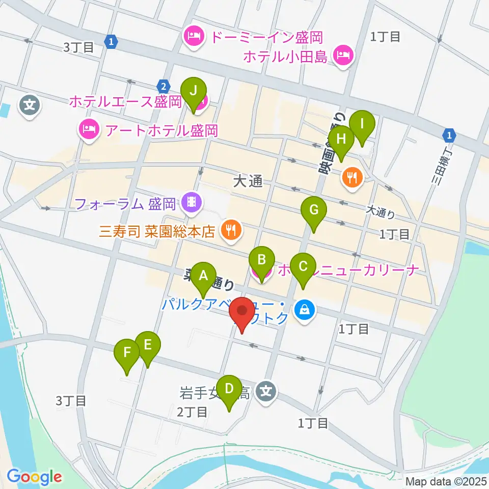 SOUND CHANNEL周辺のホテル一覧地図