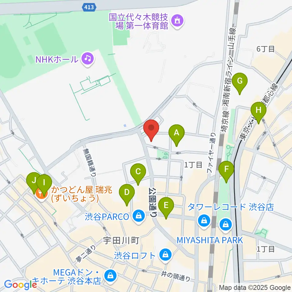 渋谷エッグマン周辺のホテル一覧地図