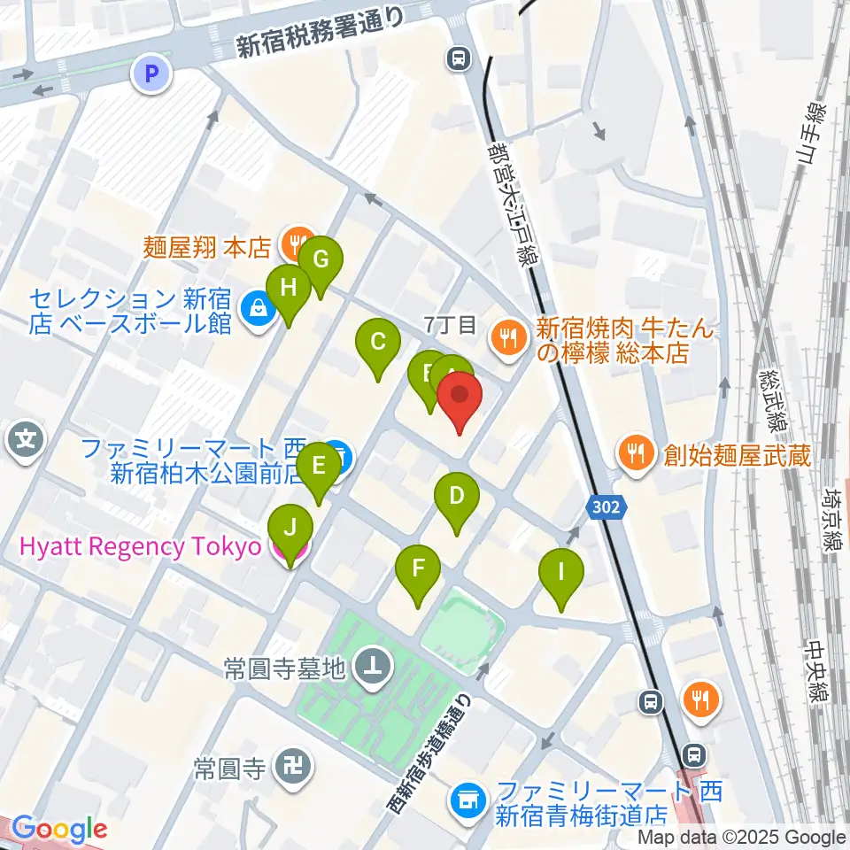 ガーデンシェッド周辺のホテル一覧地図