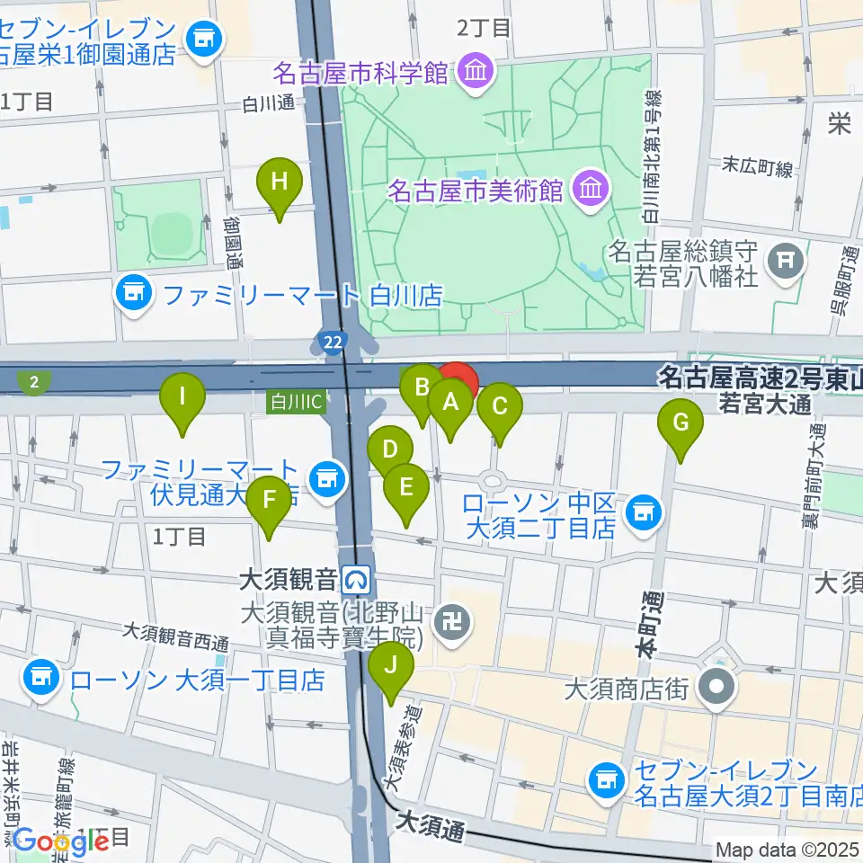 DISK HEAVEN 名古屋周辺のホテル一覧地図