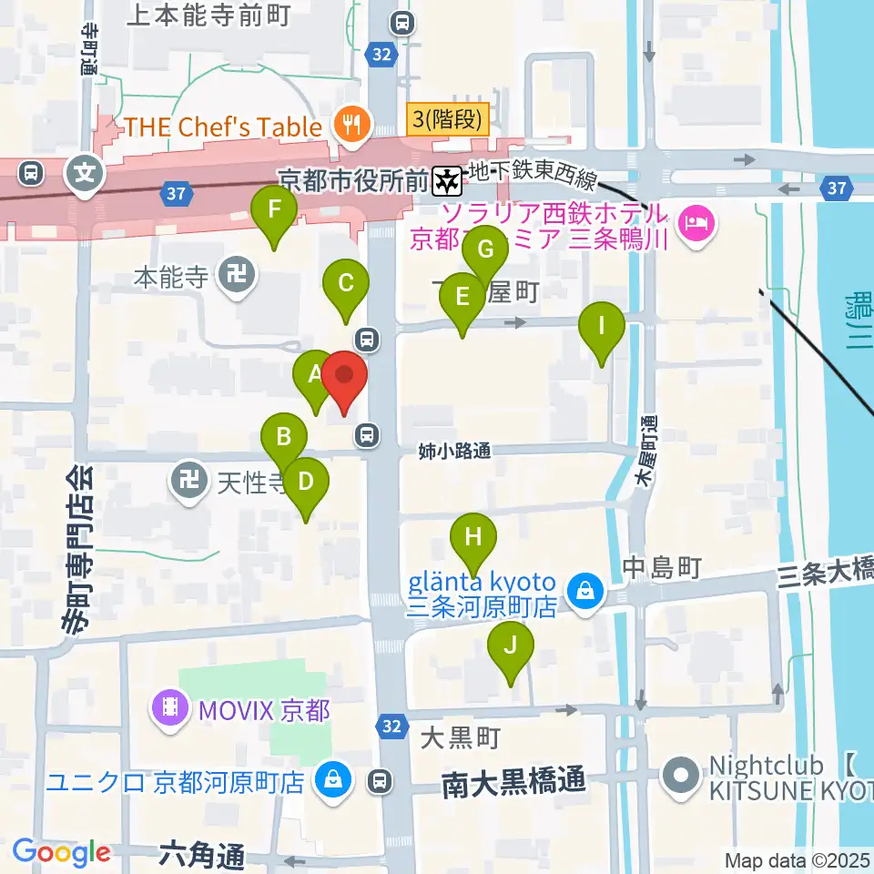 JET SET京都店周辺のホテル一覧地図