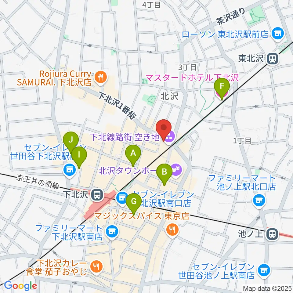 JET SET TOKYO下北沢店周辺のホテル一覧地図