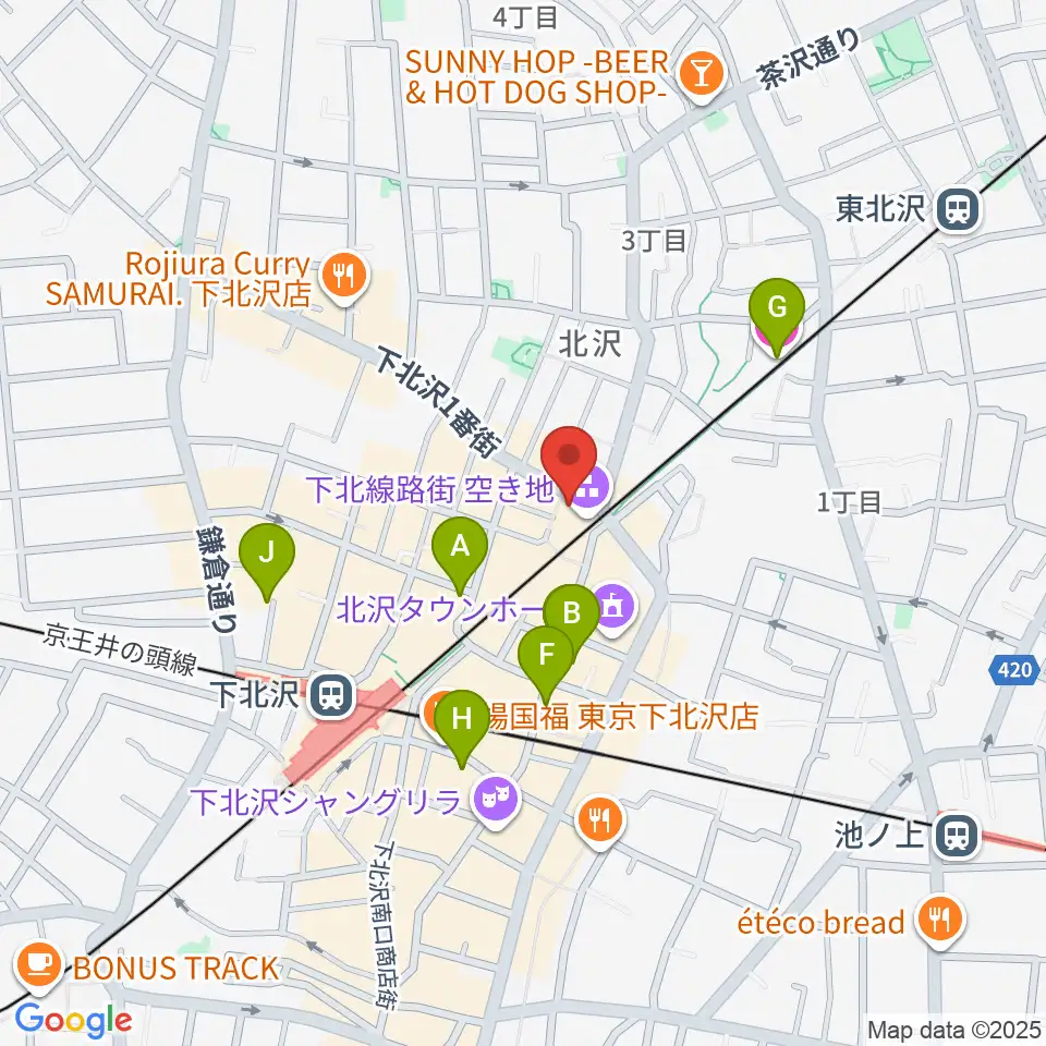 JET SET TOKYO下北沢店周辺のホテル一覧地図