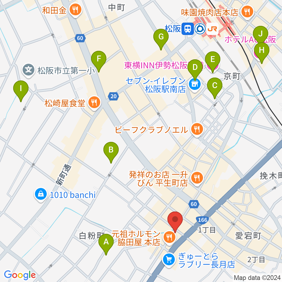 松阪ROCKERS CLUB周辺のホテル一覧地図