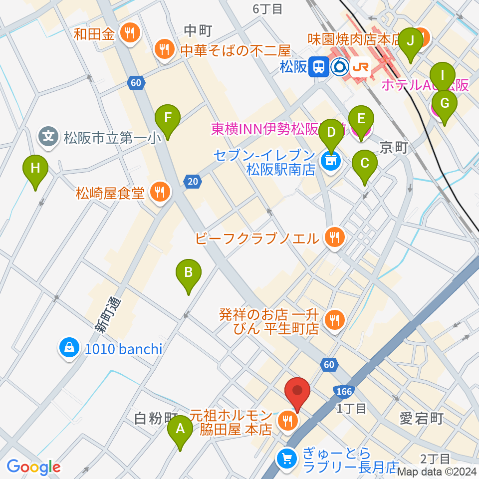 松阪ROCKERS CLUB周辺のホテル一覧地図