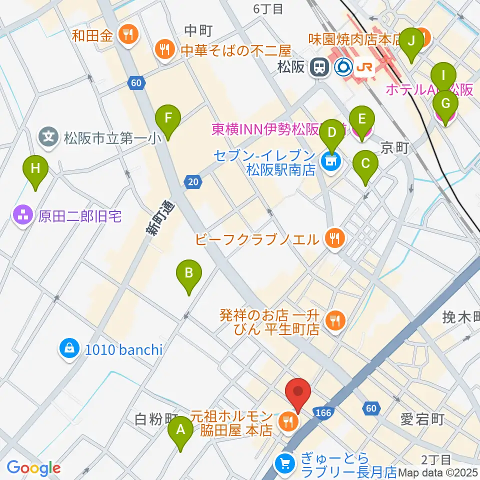 松阪ROCKERS CLUB周辺のホテル一覧地図