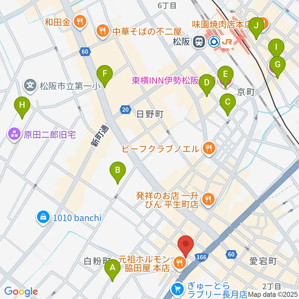松阪ROCKERS CLUB周辺のホテル一覧地図