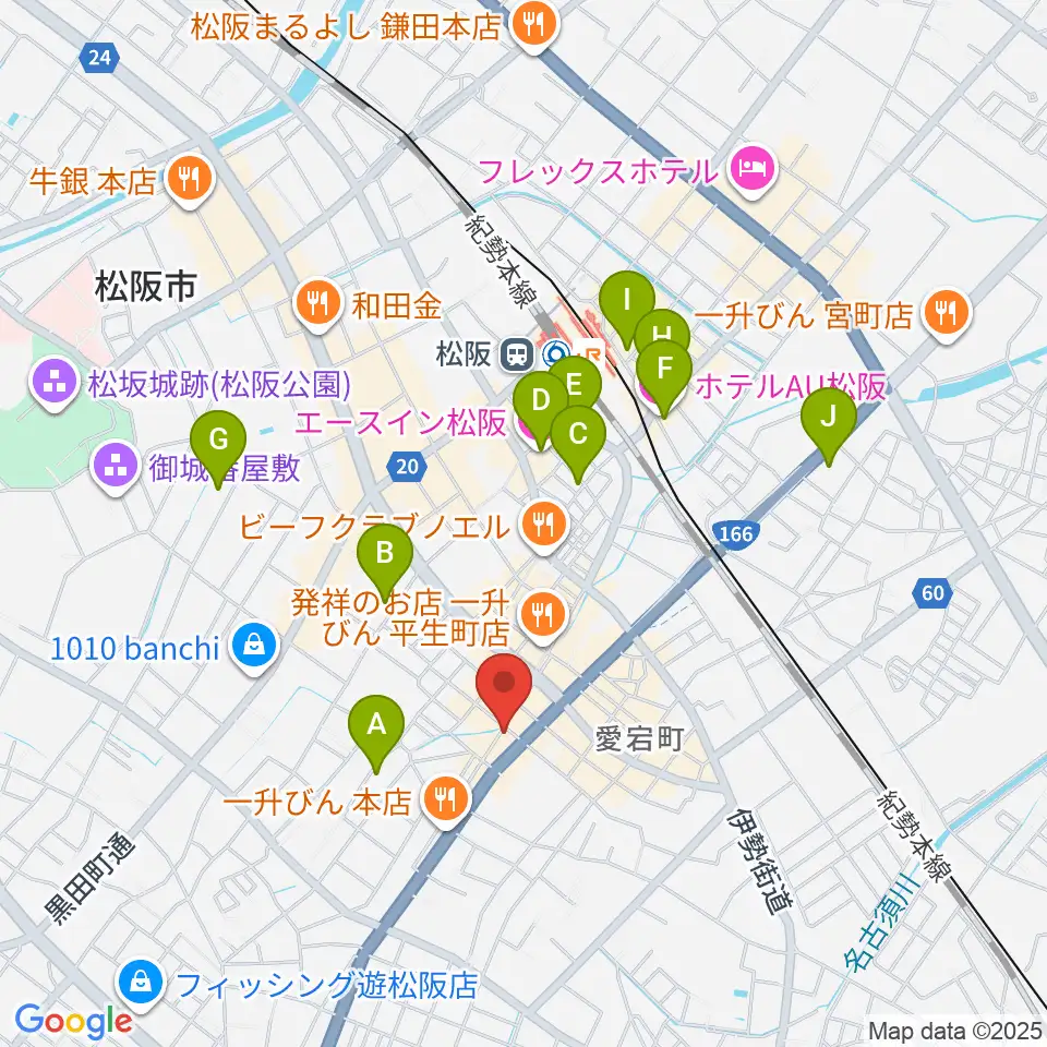 松阪ROCKERS CLUB周辺のホテル一覧地図