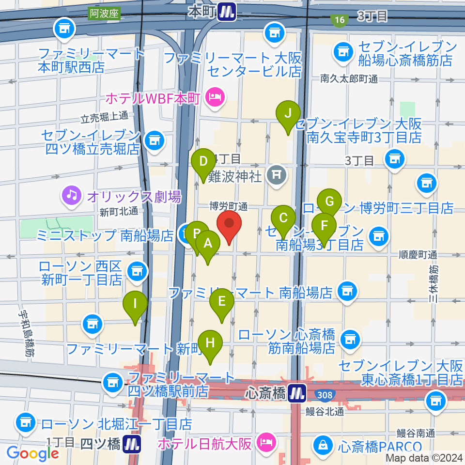 ESPECIAL RECORDS周辺のホテル一覧地図