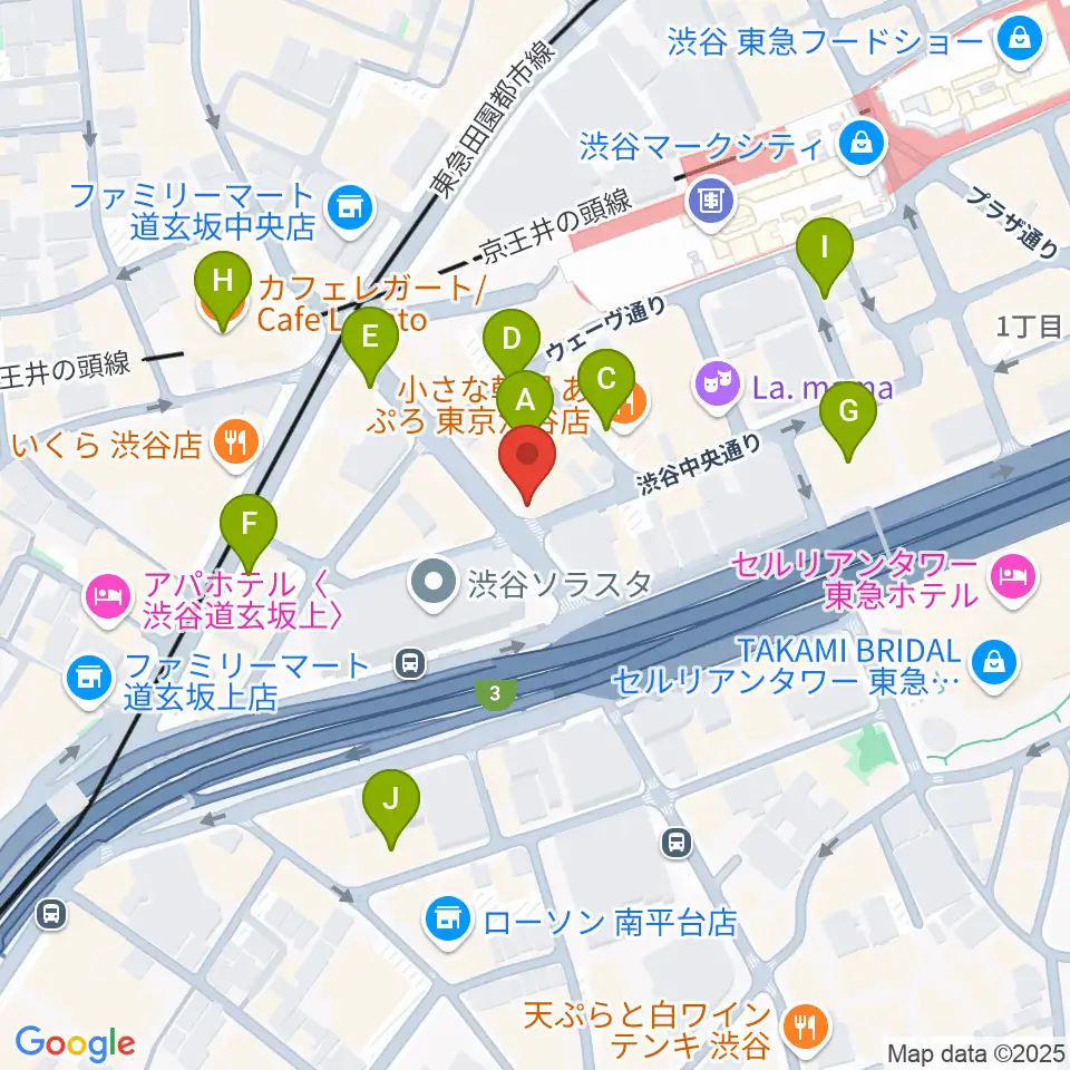 渋谷GUILTY周辺のホテル一覧地図