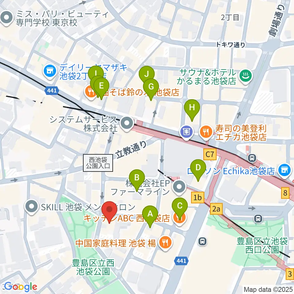 ココナッツディスク池袋店周辺のホテル一覧地図