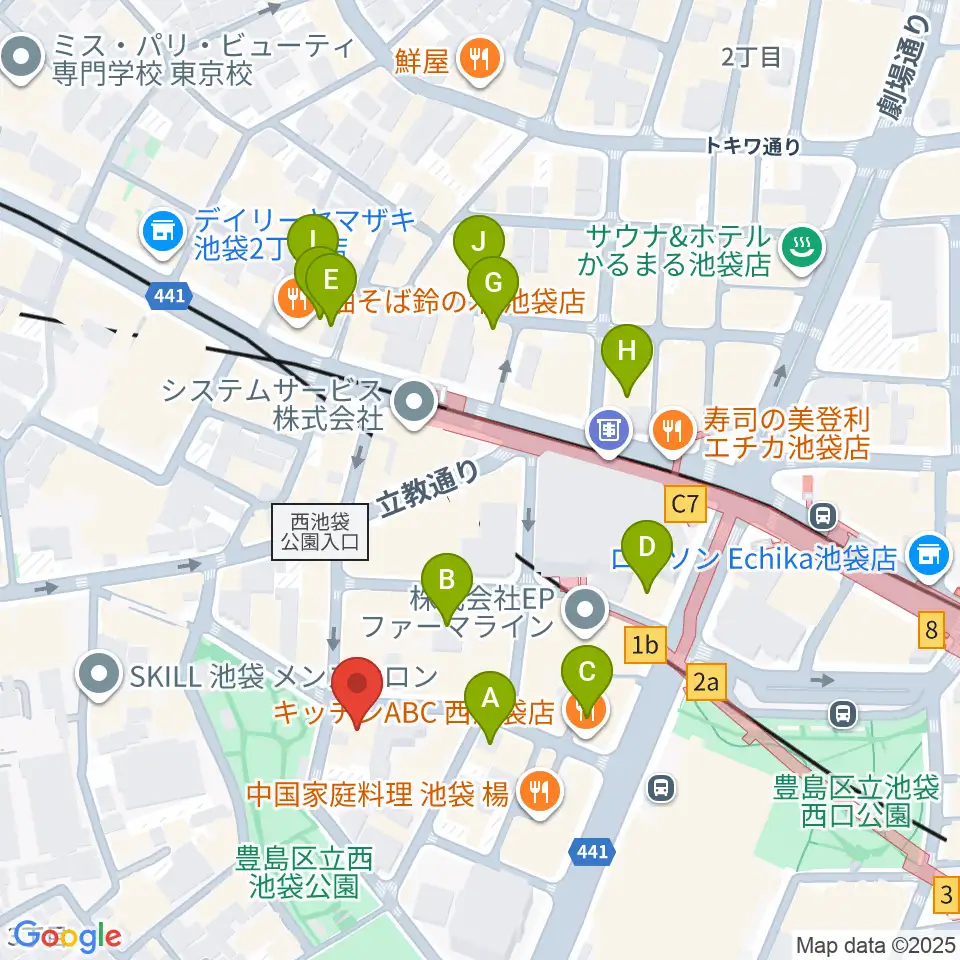ココナッツディスク池袋店周辺のホテル一覧地図
