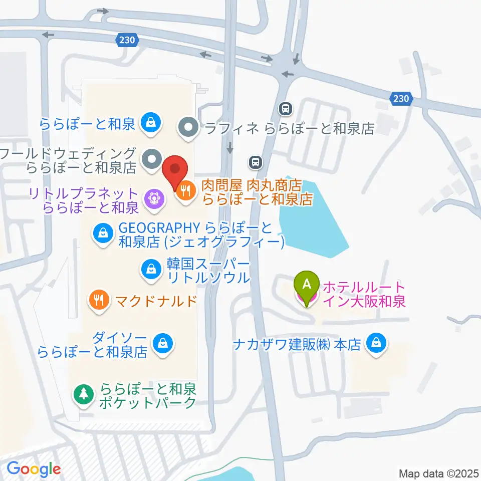 HMVららぽーと和泉周辺のホテル一覧地図
