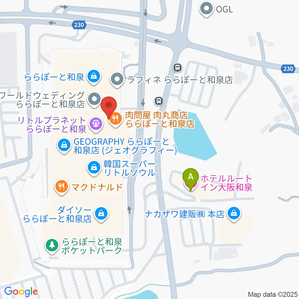 HMVららぽーと和泉周辺のホテル一覧地図