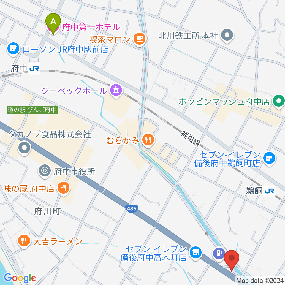 府中always周辺のホテル一覧地図