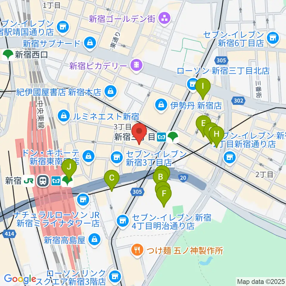ディスクユニオン新宿周辺のホテル一覧地図