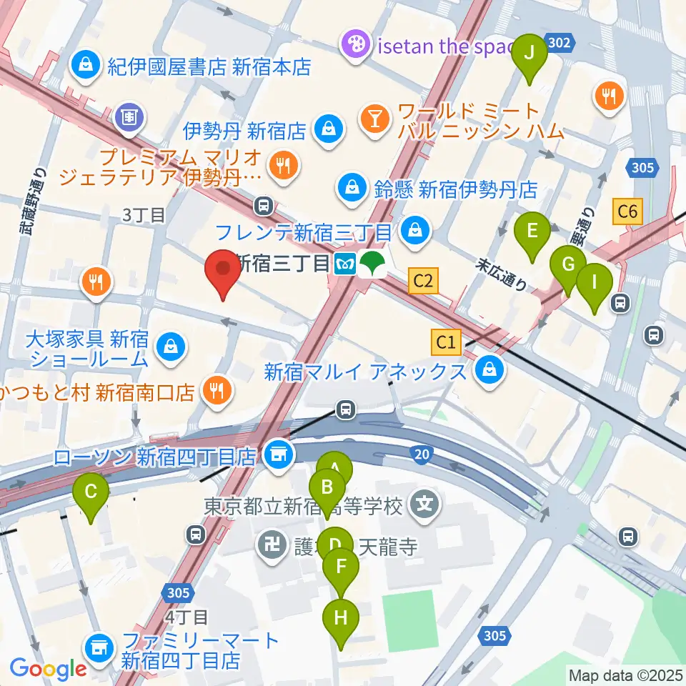 ディスクユニオン新宿周辺のホテル一覧地図