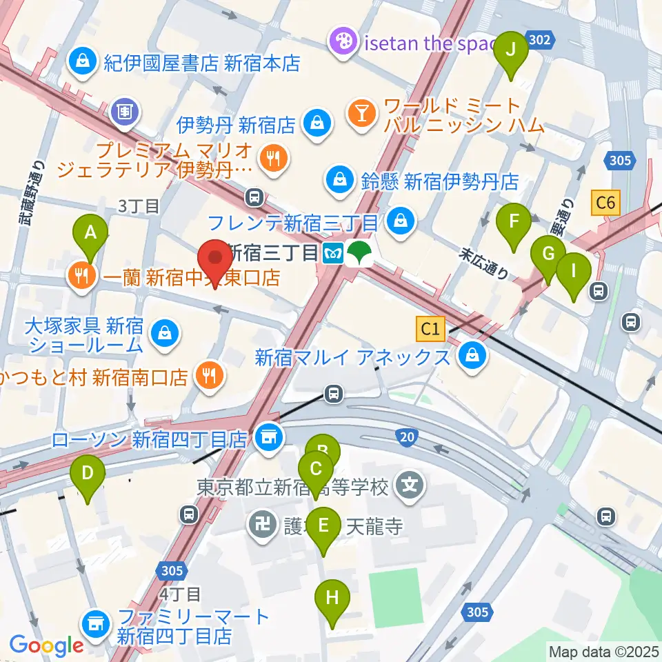 ディスクユニオン新宿周辺のホテル一覧地図