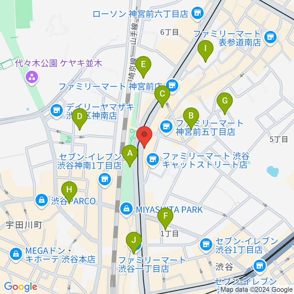 ハイファイ・レコード・ストア周辺のホテル一覧地図