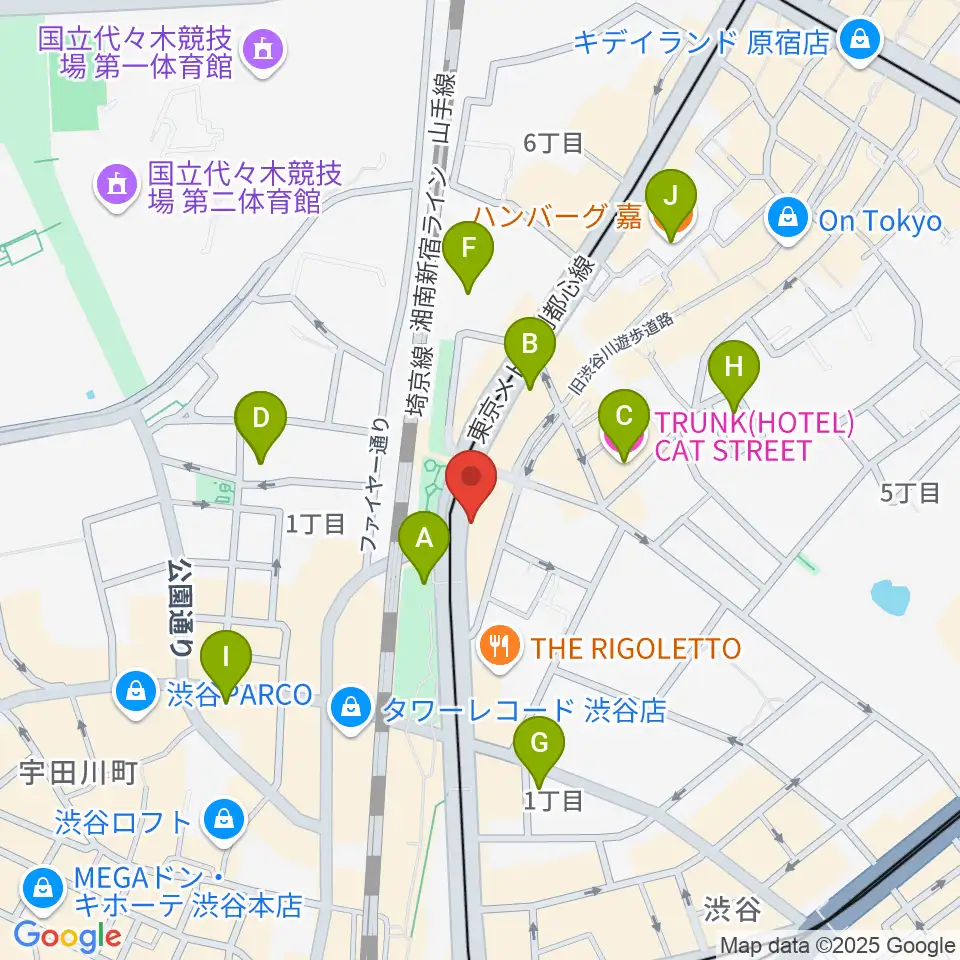 ハイファイ・レコード・ストア周辺のホテル一覧地図