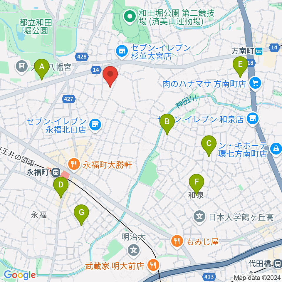 ソノリウム周辺のホテル一覧地図